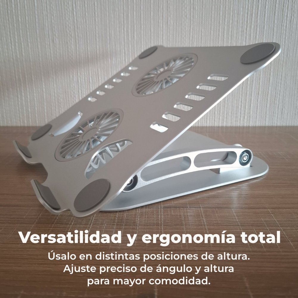 Soporte laptop con cooler y luces led